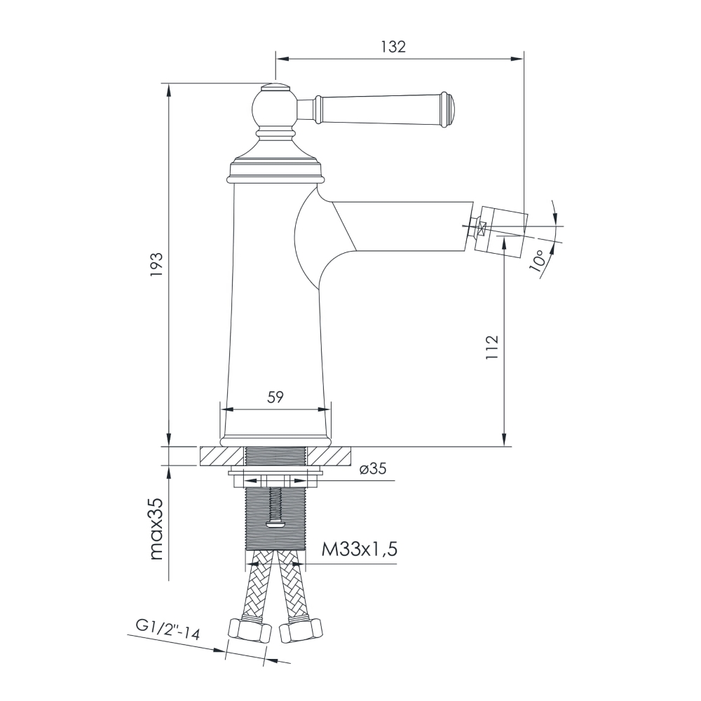 Змішувач для біде IMPRESE HYDRANT ZMK031806070