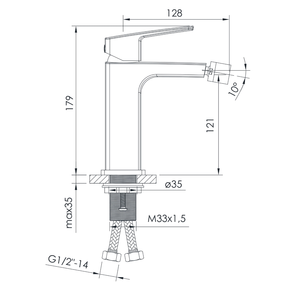 Смеситель для биде IMPRESE GRAFIKY ZMK061901070