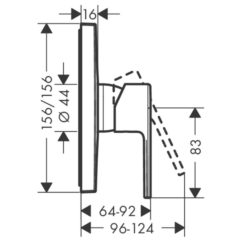 Змішувач для душу HANSGROHE VERNIS SHAPE 71668000