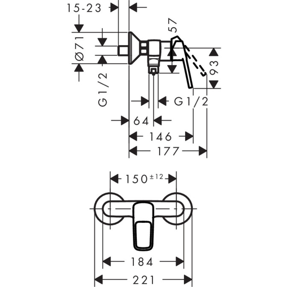 Змішувач для душу HANSGROHE Logis Loop 71247000