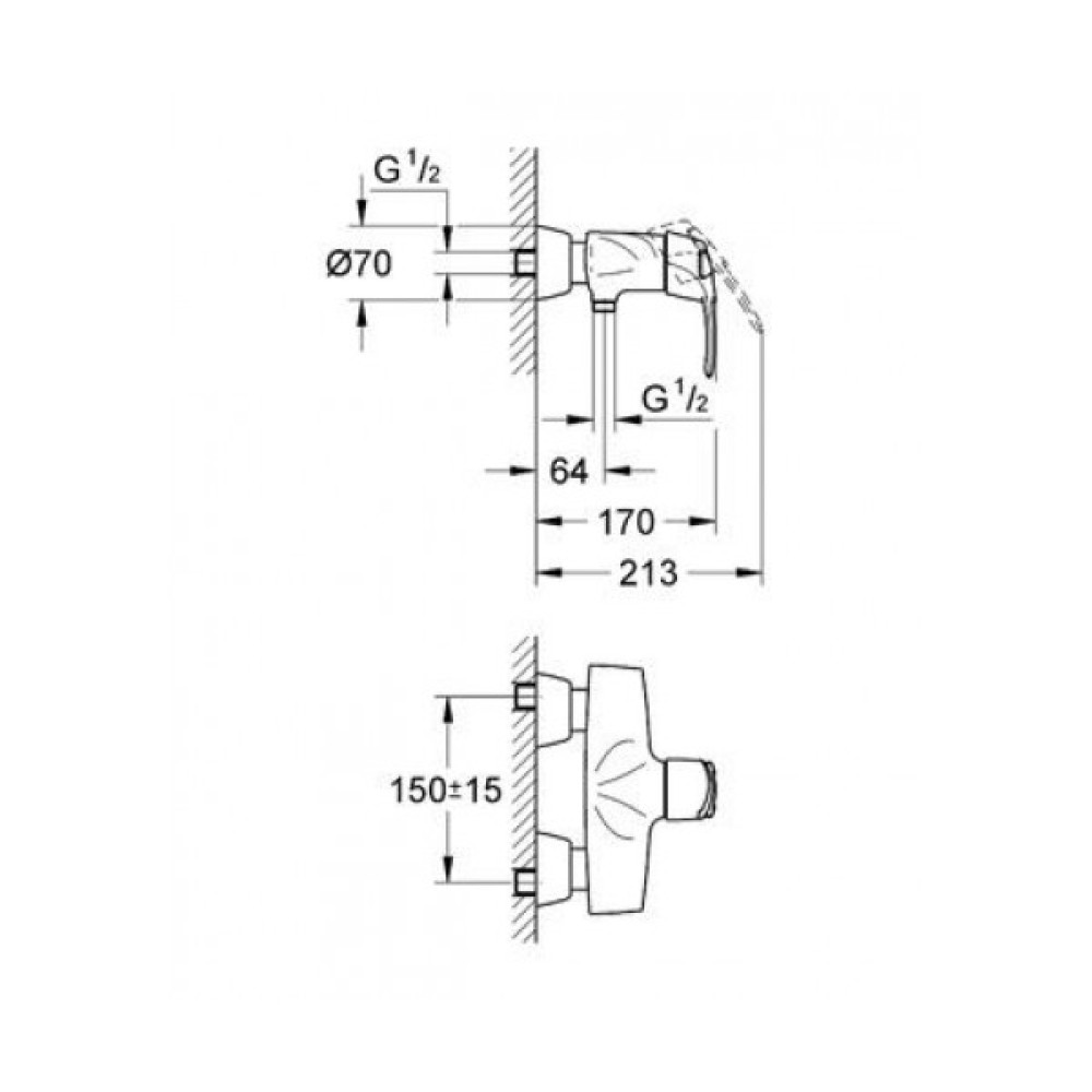 Смеситель для душа GROHE CHIARA NEW 32307000