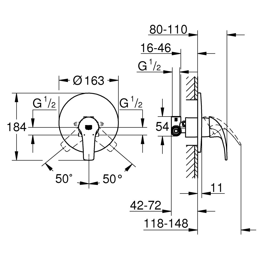 Смеситель для душа GROHE START 29114000