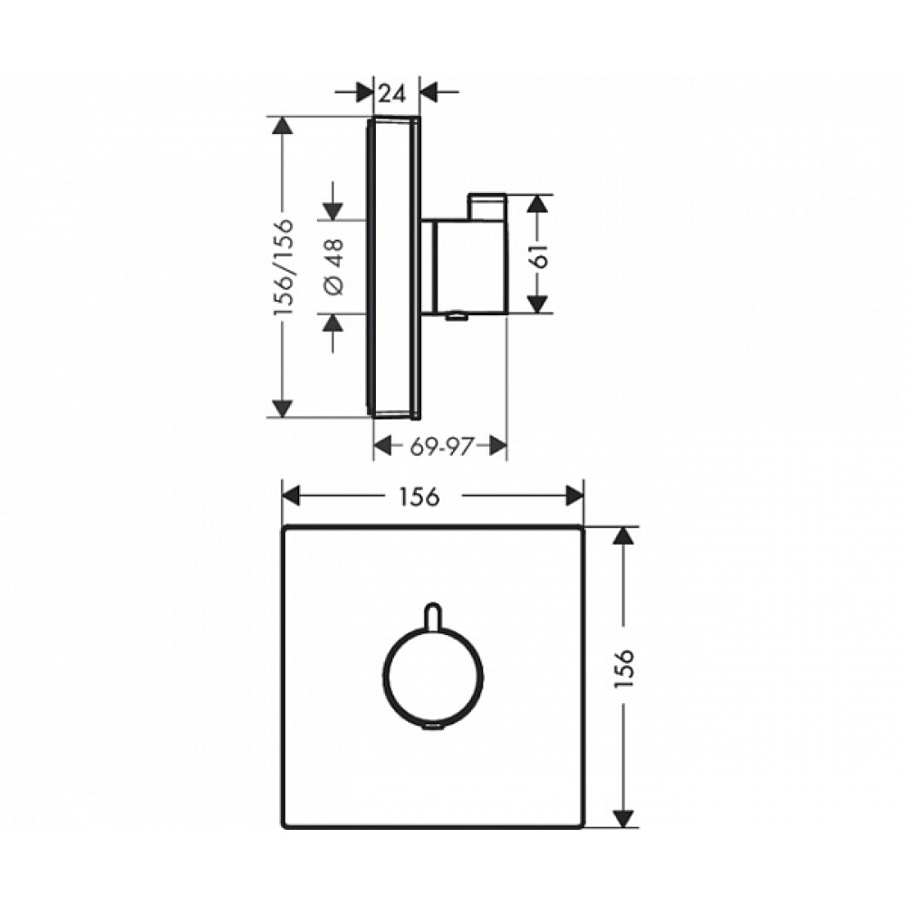 Смеситель для душа HANSGROHE SHOWER SELECT HIGHFLOW 15734400