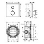 Смеситель для душа HANSGROHE ShowerSelect 15737600+01800180