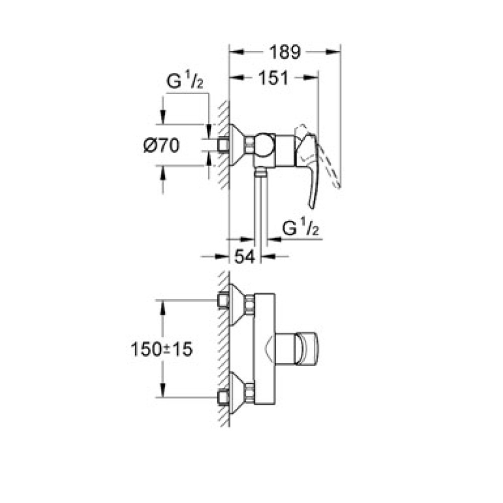 Смеситель для душа GROHE EUROSTYLE NEW 33590001