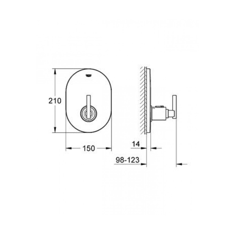 Змішувач для душу GROHE ATRIO 19396000