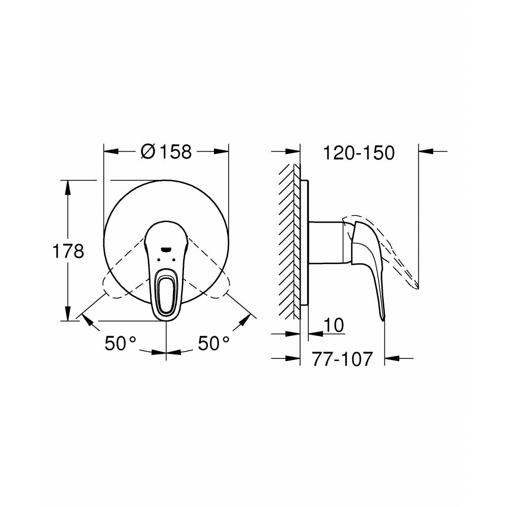 Смеситель для душа GROHE EUROSTYLE 24048003