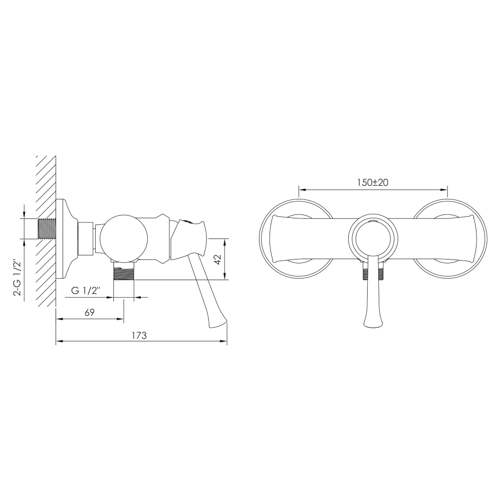 Смеситель для душа IMPRESE PODZIMA LEDOVE ZMK01170108