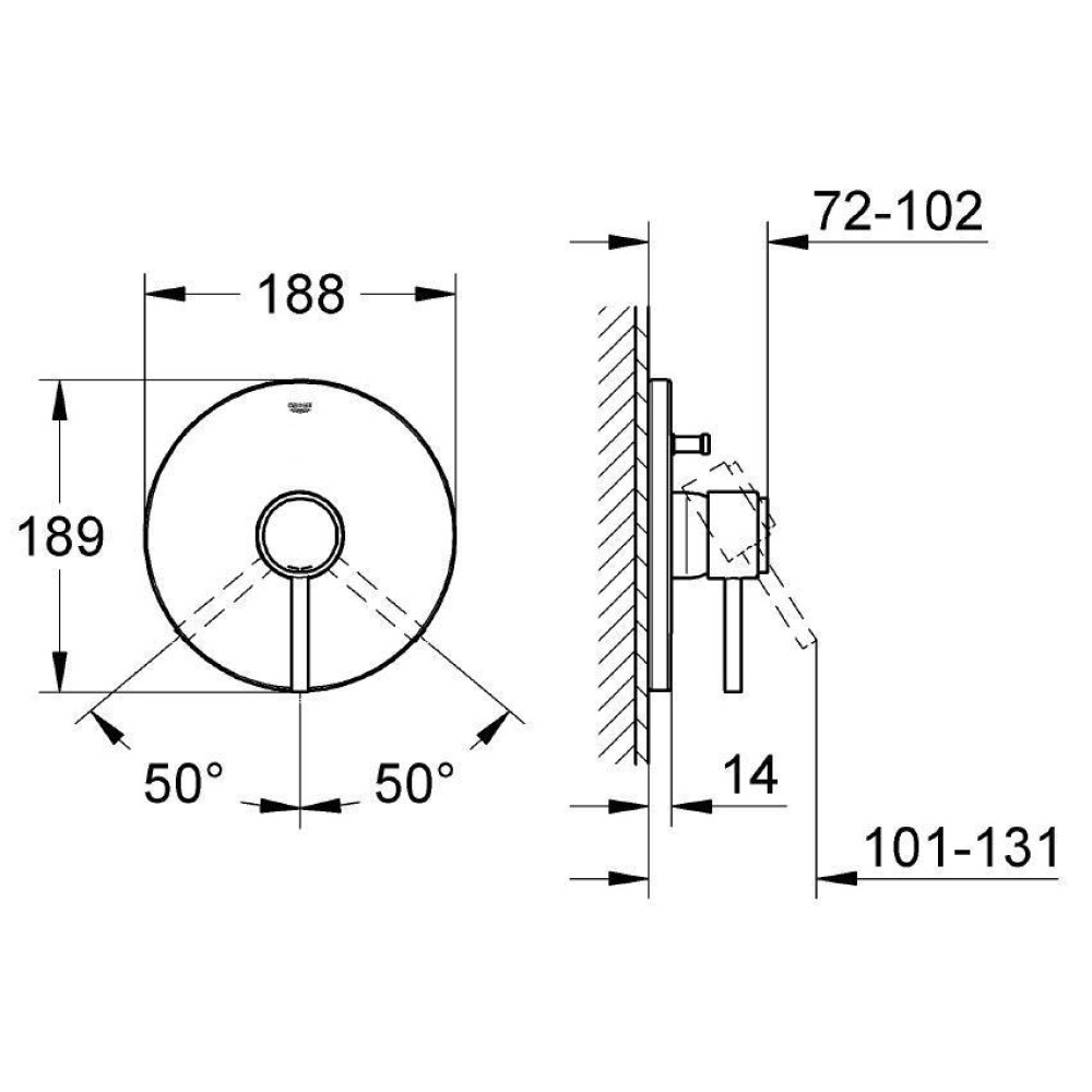 Смеситель для душа GROHE ATRIO 19463001