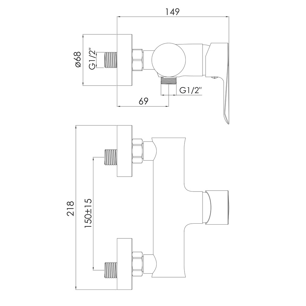 Смеситель для душа IMPRESE VACLAV f03306410AA