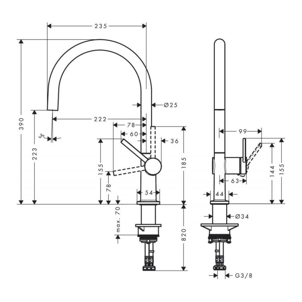 Смеситель для кухни HANSGROHE TALIS 72804000