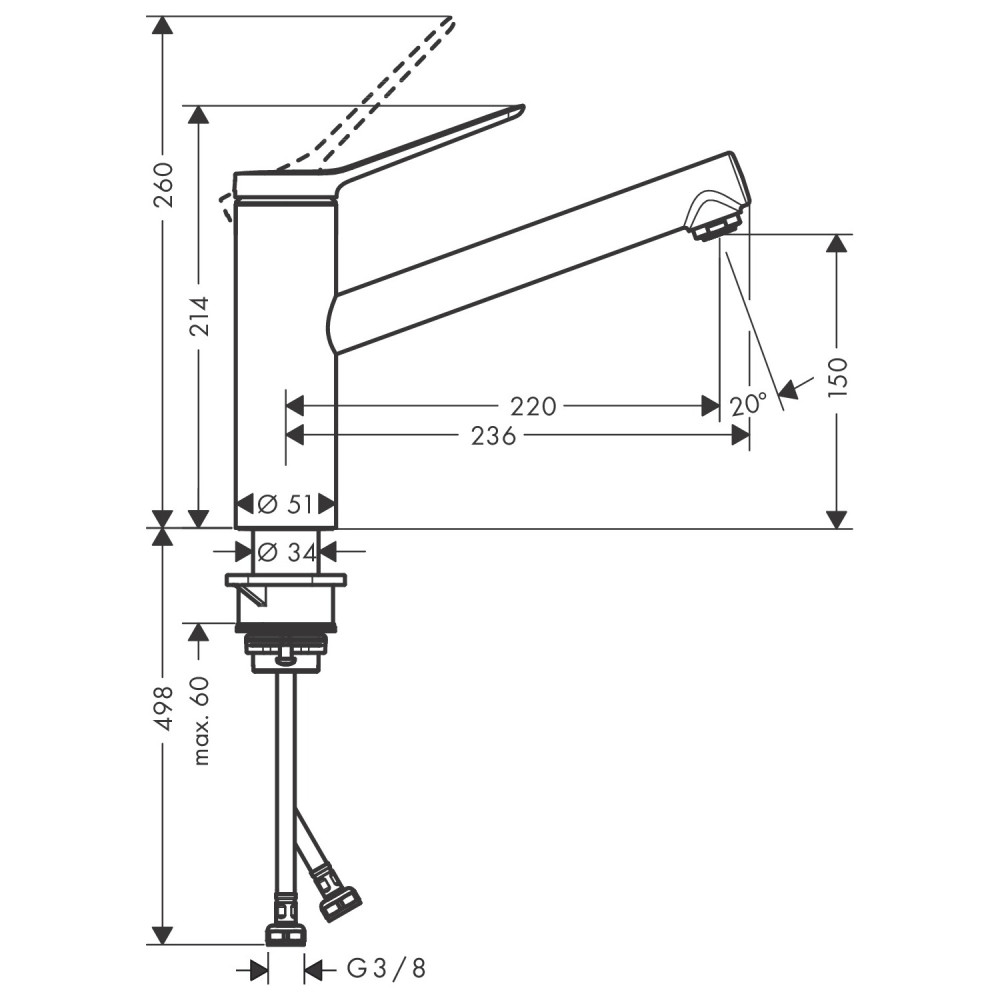 Смеситель для кухни HANSGROHE ZESIS 74802000