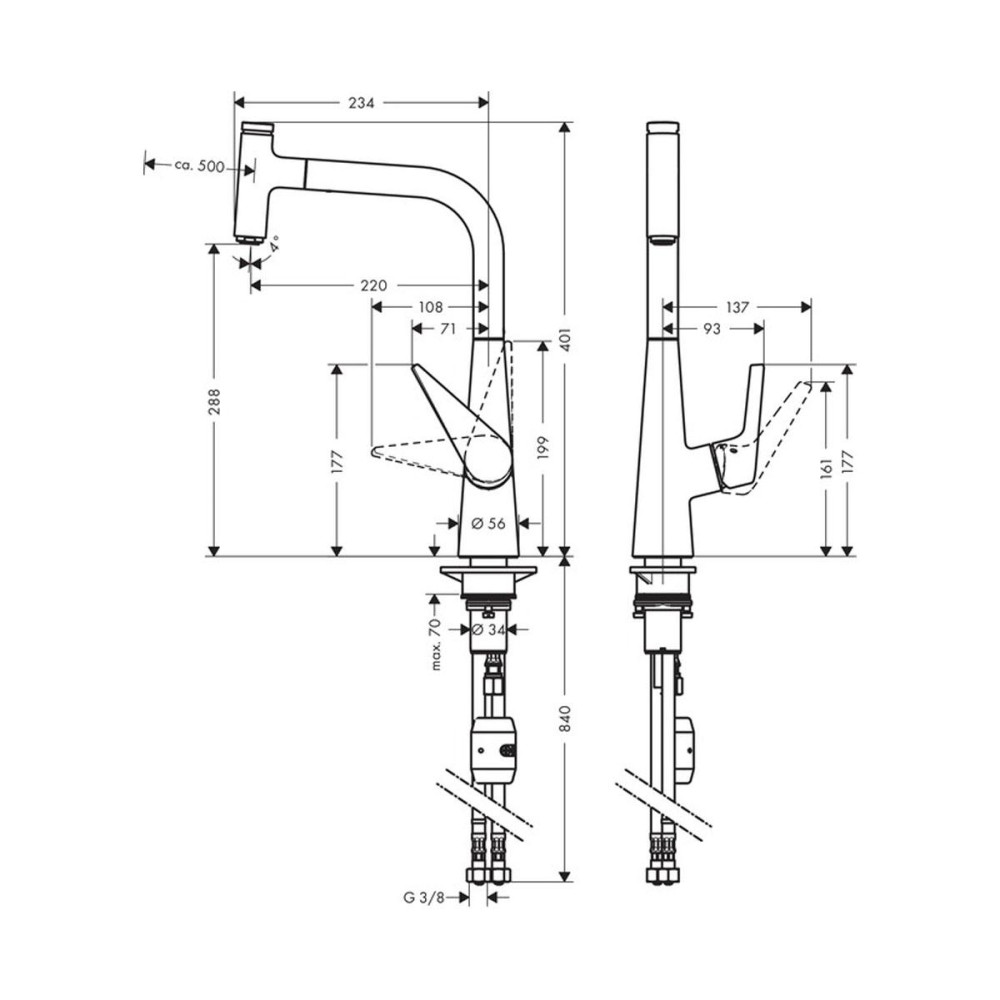 Смеситель для кухни HANSGROHE TALIS SELECT S 72821000