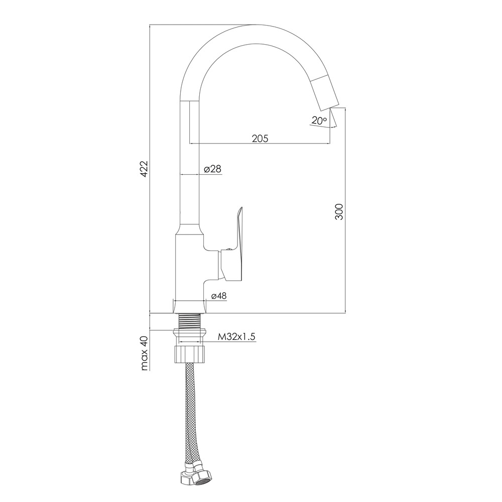 Смеситель для кухни IMPRESE VACLAV f03406403AA