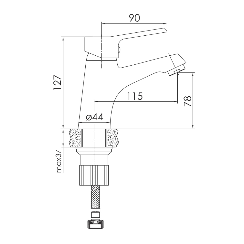 Смеситель для раковины IMPRESE WITOW 05080