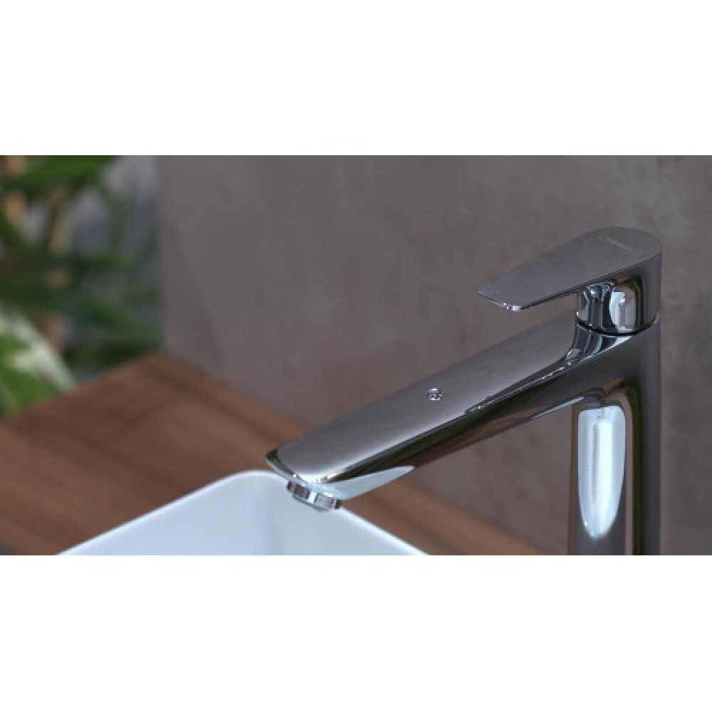 Смеситель hansgrohe Talis E для раковины с высоким изливом и сливным гарнитуром, золото 71716990