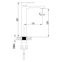 Змішувач для раковини IMPRESE MODUS f03508201SR