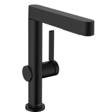 Смеситель hansgrohe Finoris для раковины со сливным гарнитуром, черный матовый 76063670
