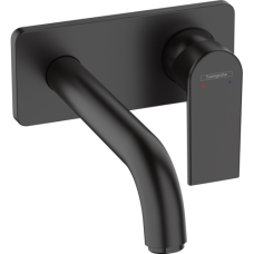 Смеситель hansgrohe Vernis Shape для раковины настенный, черный матовый 71578670