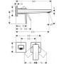 Смеситель hansgrohe Metropol для раковины настенный, черный матовый хром 32526340