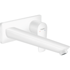 Смеситель для раковины hansgrohe Talis E настенный с длинным изливом, белый матовый 71734700