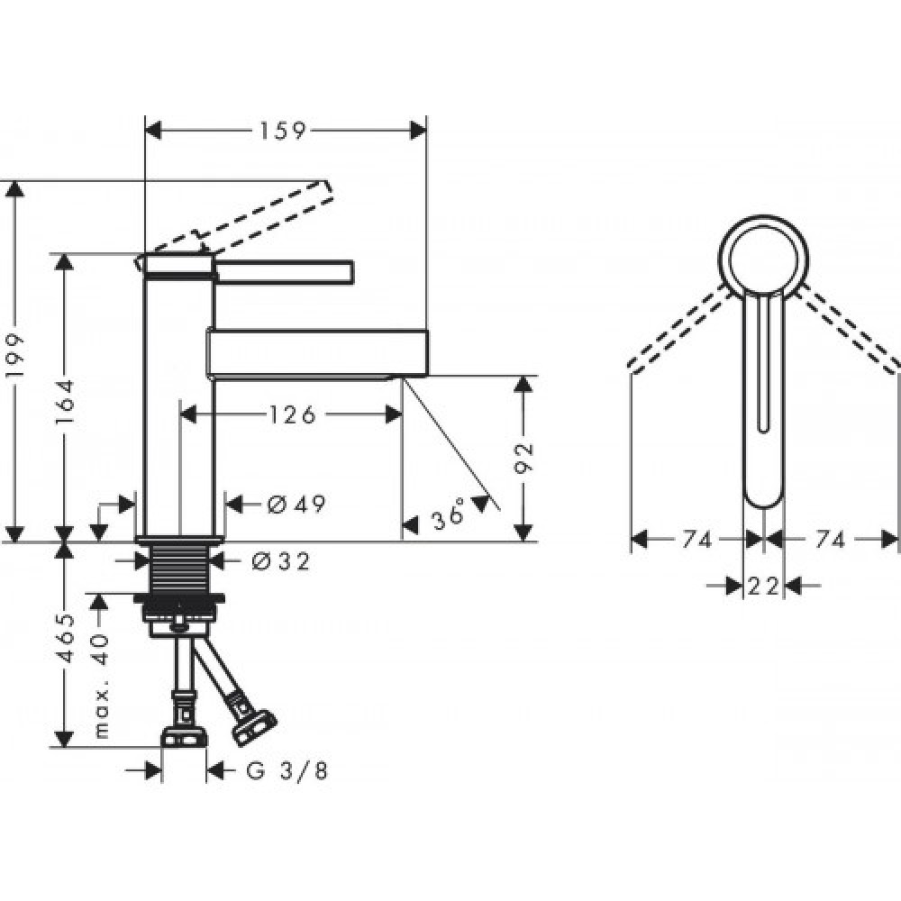 Змішувач для раковини HANSGROHE FINORIS 76010000