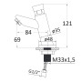 Смеситель для раковины RJ PUSH RBZ233-1
