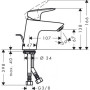 Смеситель hansgrohe Logis для раковины со сливным гарнитуром, хром 71070000