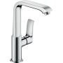 Смеситель hansgrohe Metris для раковины со сливным гарнитуром и поворотным изливом, хром 31087000