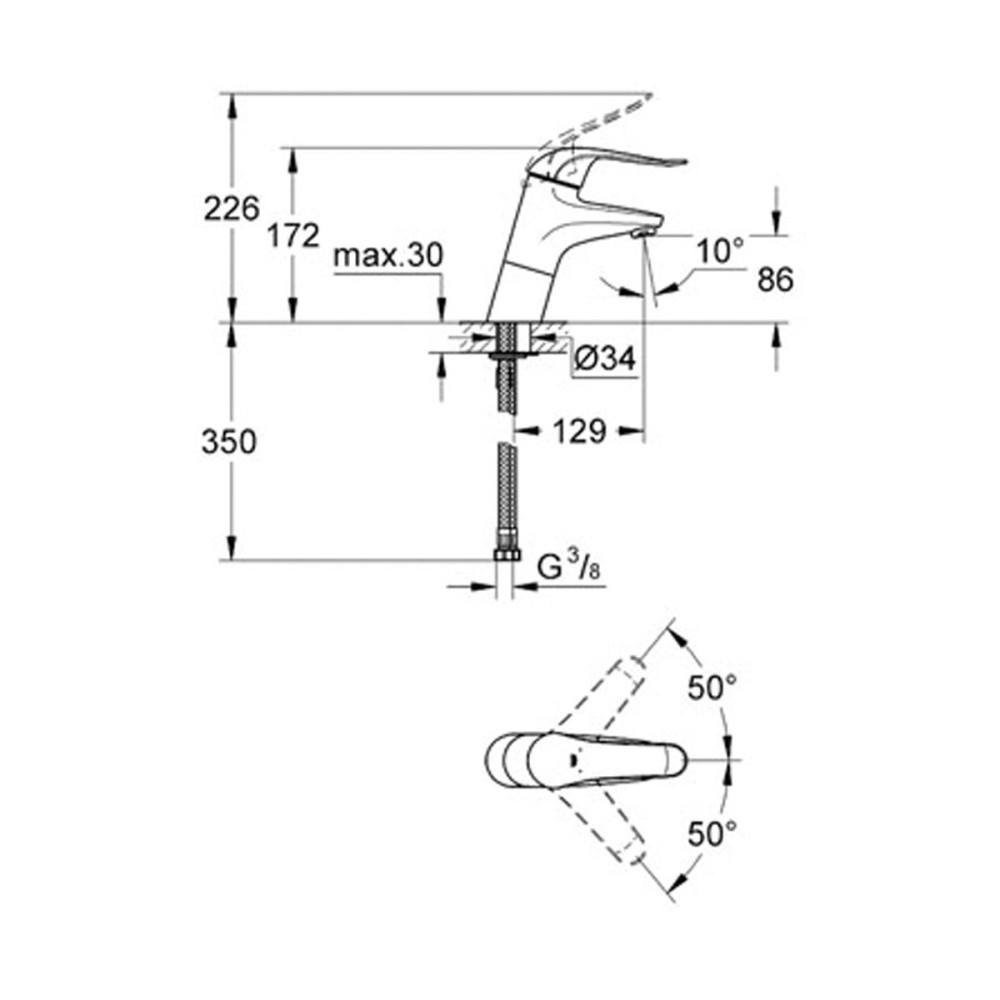 Змішувач для раковини GROHE EUROECO 32765000