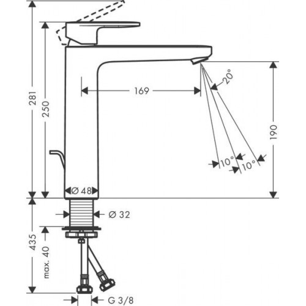 Змішувач для раковини HANSGROHE VERNIS BLEND 71552000