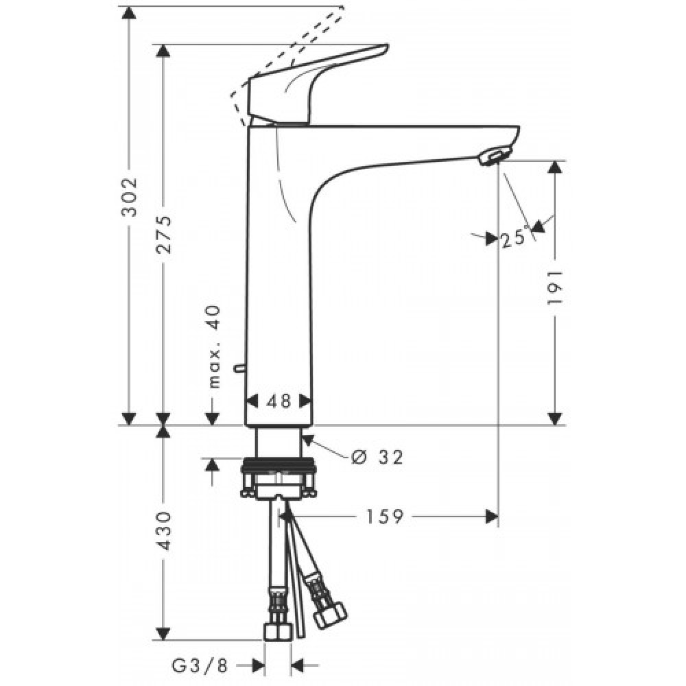 Смеситель hansgrohe Focus для раковины 31608000