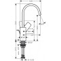 Смеситель hansgrohe Vivenis для раковины с сливным гарнитуром, черный матовый 75030670