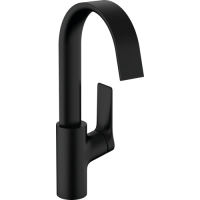 Смеситель hansgrohe Vivenis для раковины с сливным гарнитуром, черный матовый 75030670