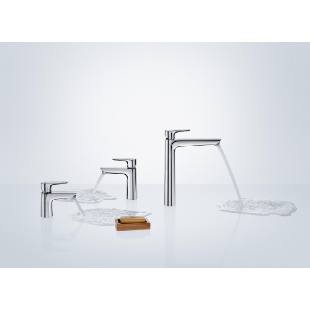 Смеситель hansgrohe Talis E для раковины со средним изливом и сливным гарнитуром, золото 71710990
