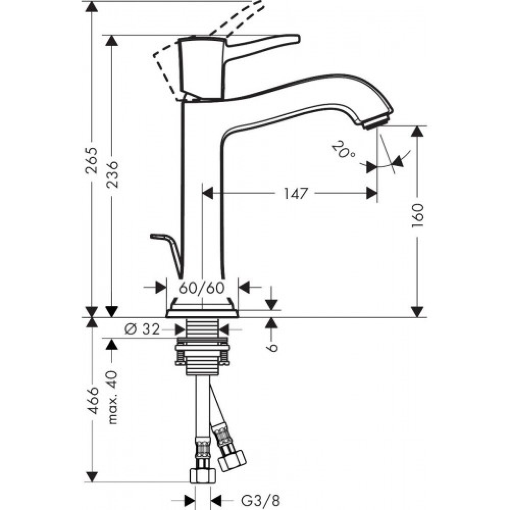 Смеситель hansgrohe Metropol Classic для раковины 31302000