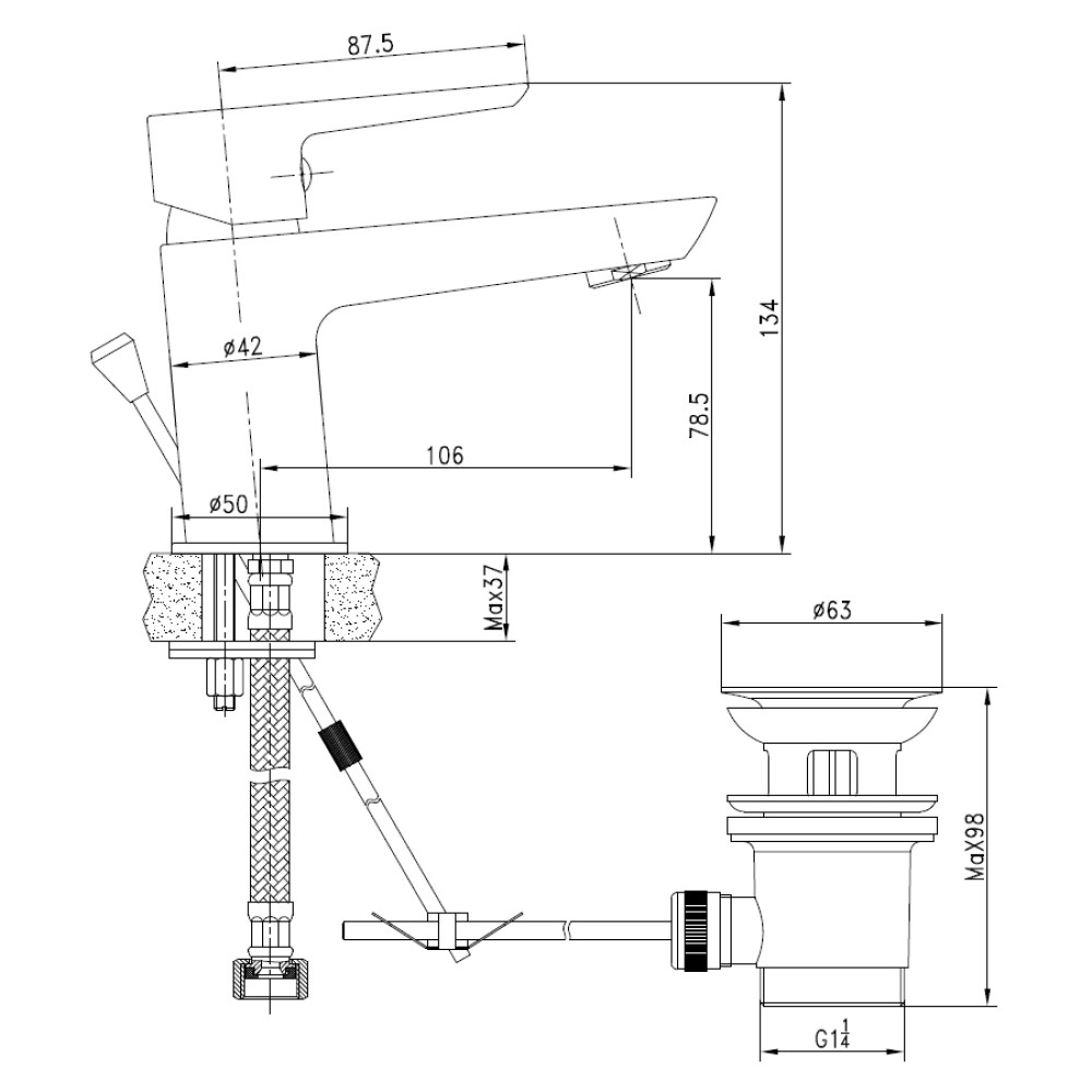 Смеситель для раковины IMPRESE BRECLAV 05245PP
