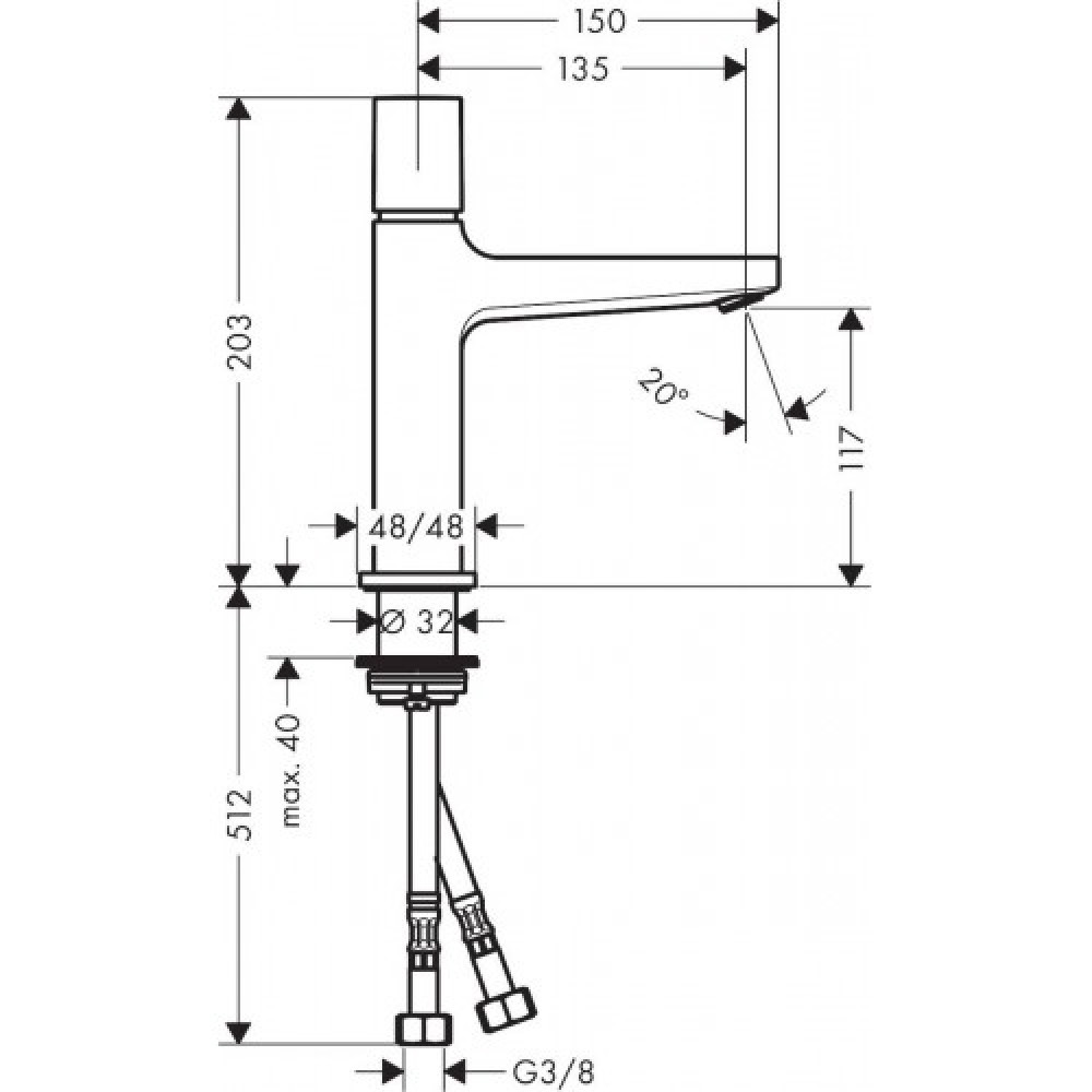 Змішувач для раковини HANSGROHE METROPOL 32571000