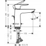 Смеситель hansgrohe Talis E для раковины 110 CoolStart со сливным гарнитуром, золото 71713990