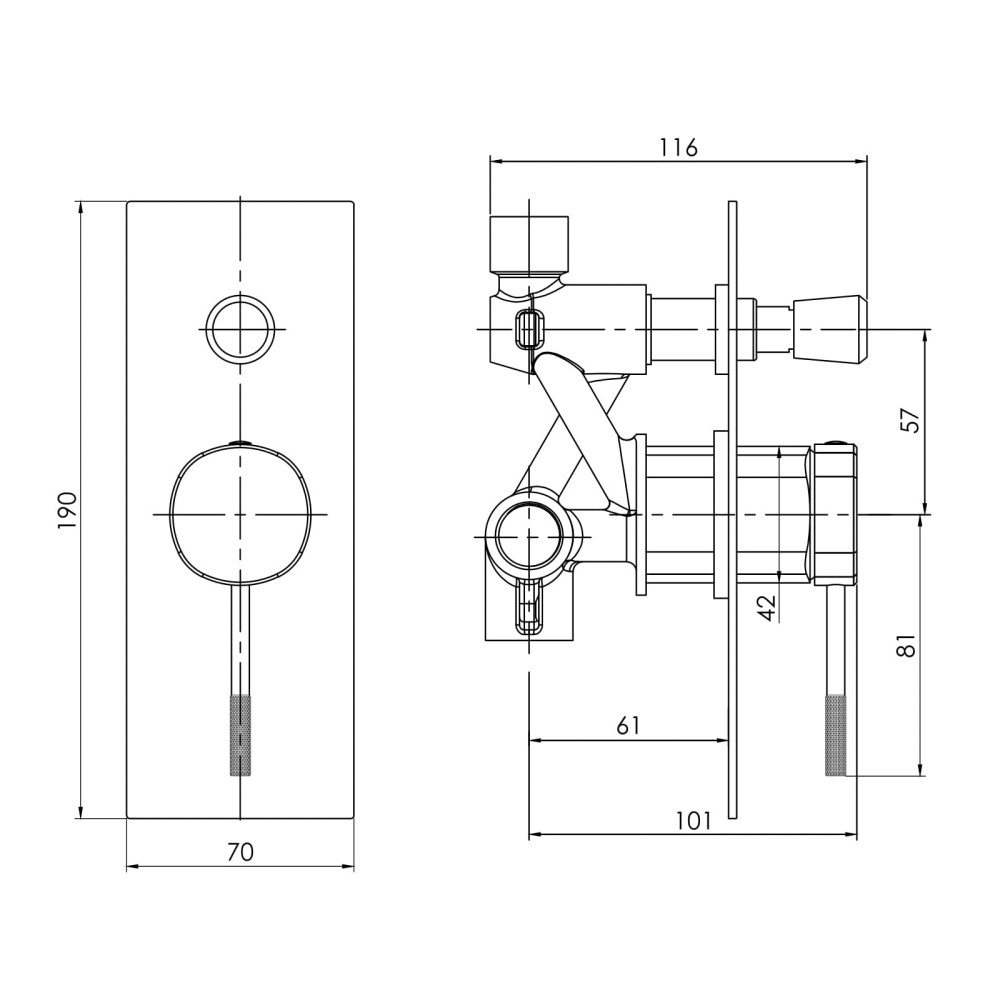 Смеситель скрытого монтажа IMPRESE BRENTA ZMK091908041