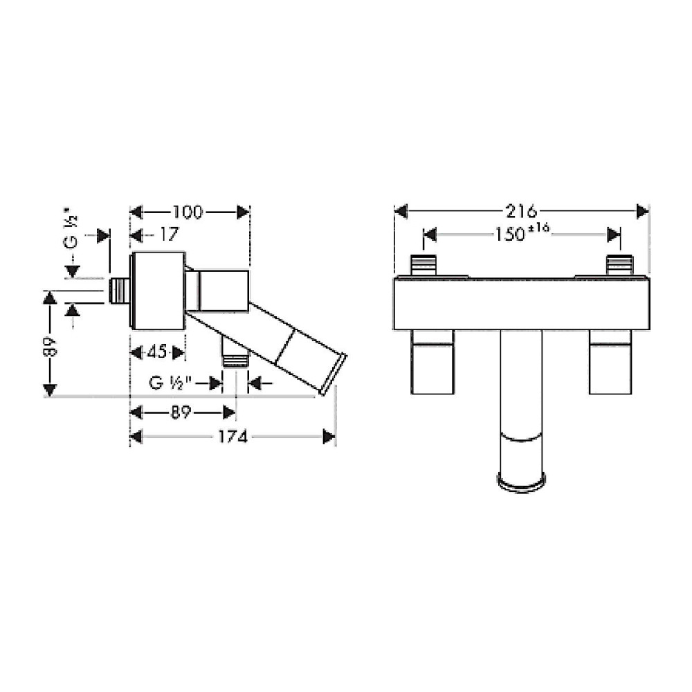 Смеситель для ванны HANSGROHE AXOR STARCK 10430810