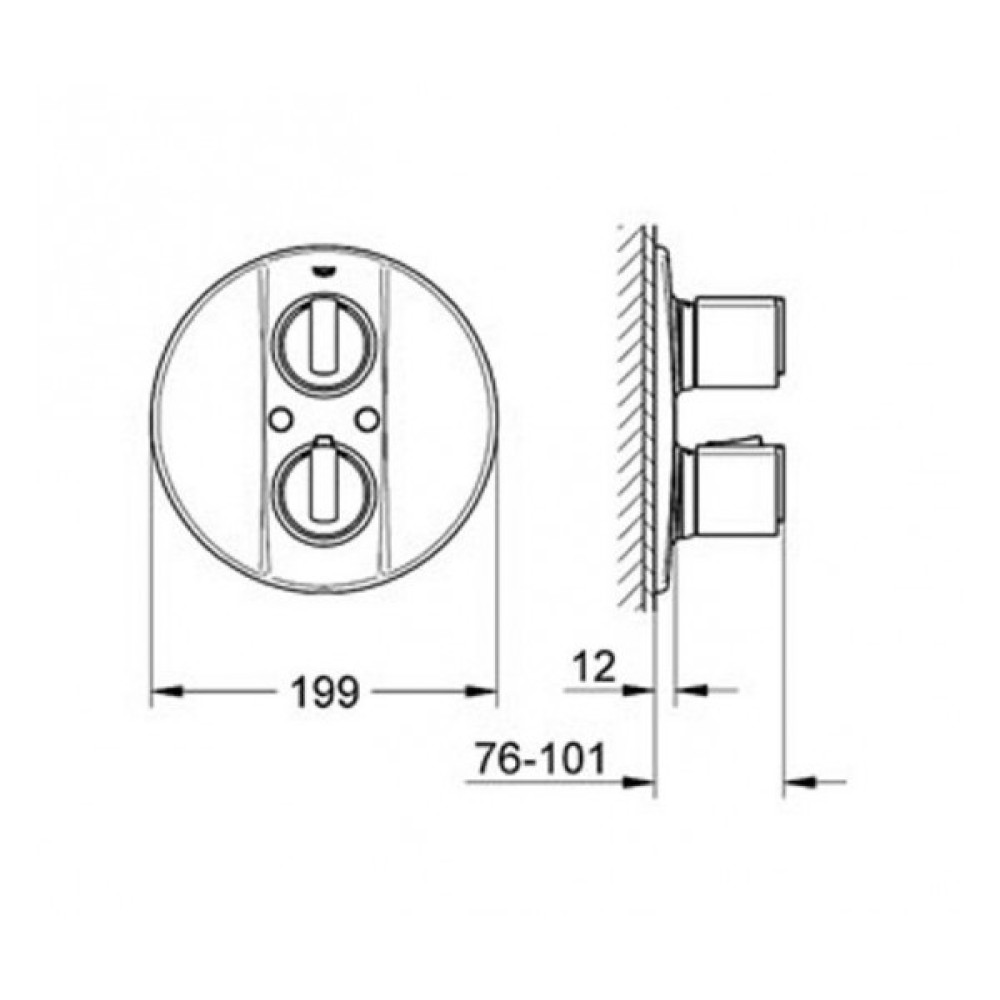 Смеситель для ванной GROHE GROHTHERM 2000 19241000