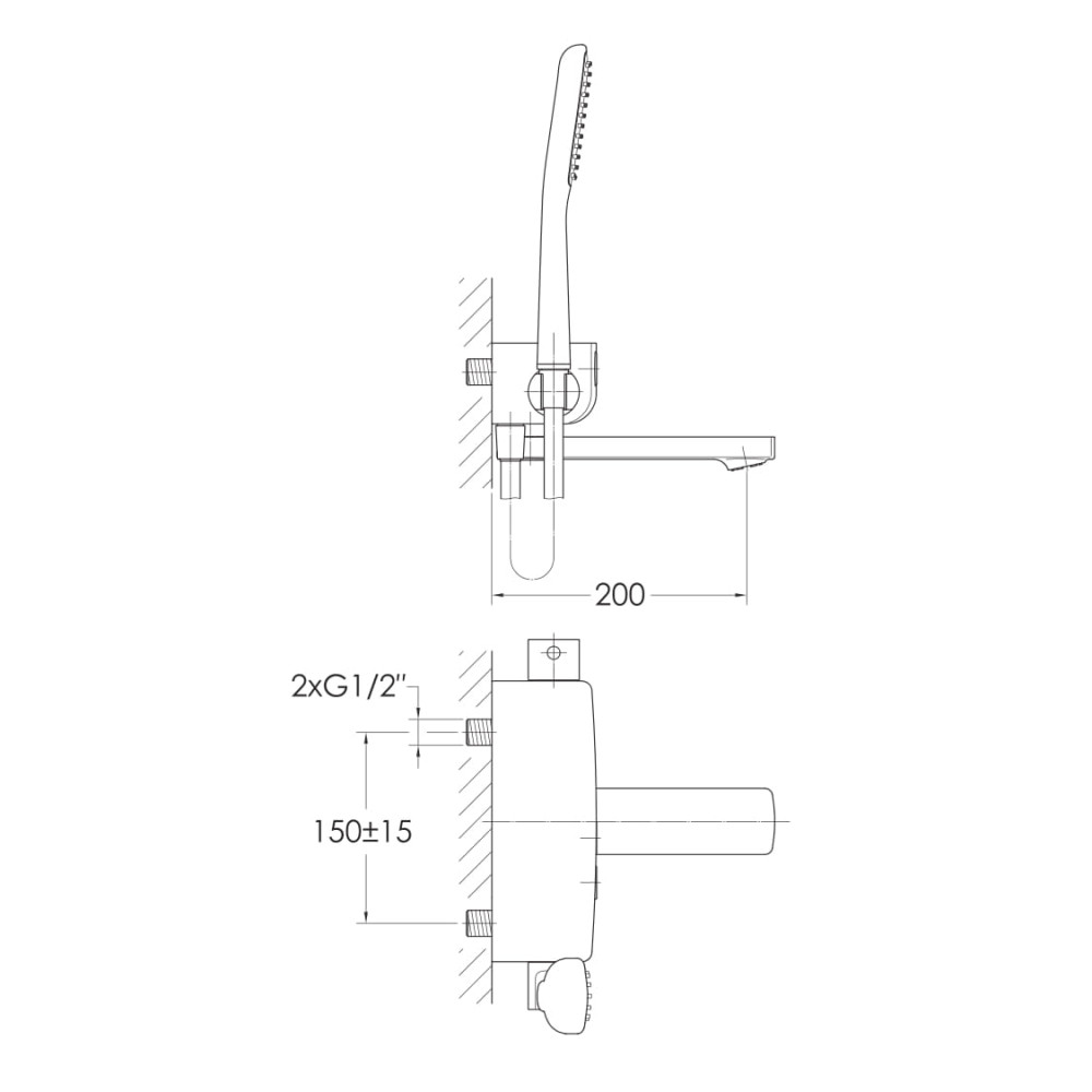 Смеситель для ванны IMPRESE SMART CLICK ZMK101901040