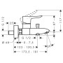 Смеситель для ванны HANSGROHE METRIS 31480000