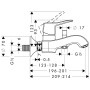 Смеситель для ванны HANSGROHE Metris Classic 31478000