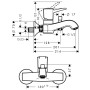 Смеситель для ванны HANSGROHE Metropol Classic 31340090