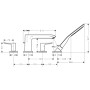 Смеситель для ванны HANSGROHE METRIS 31442000