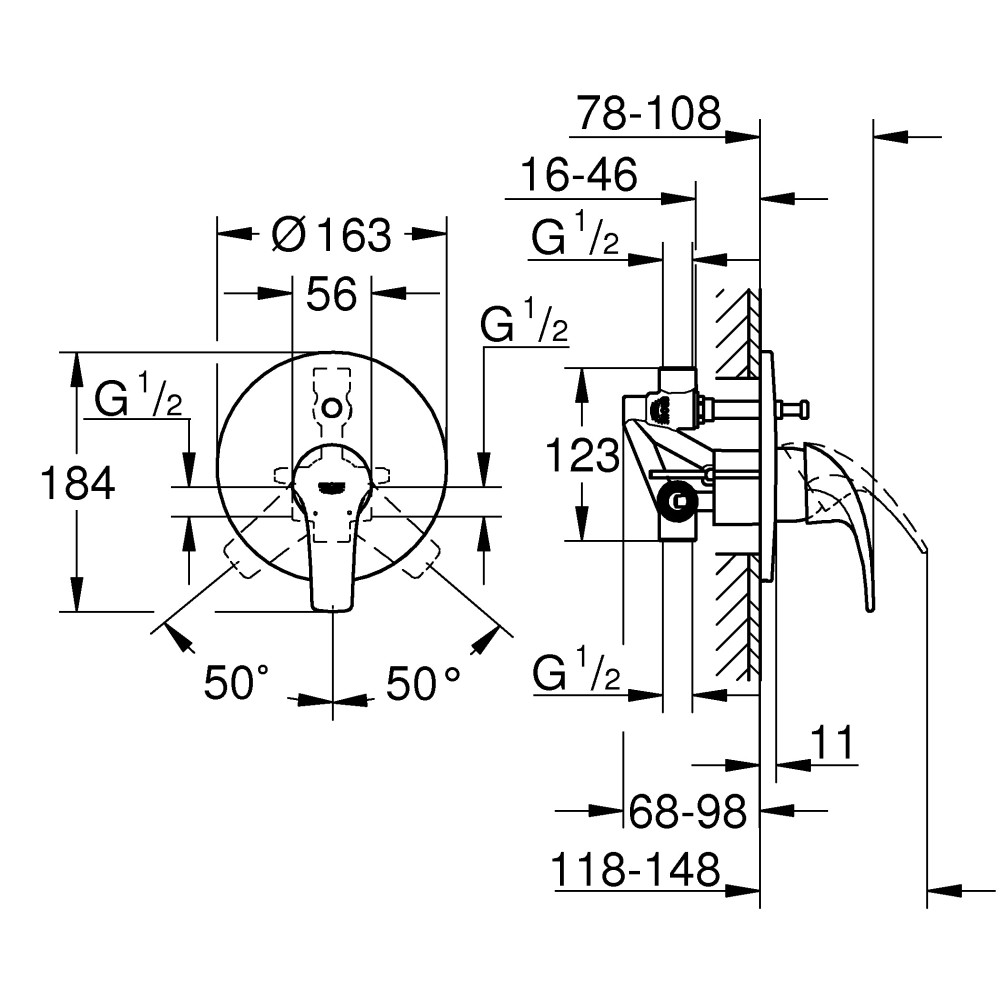 Змішувач для ванни GROHE START 29115000