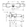 Смеситель для ванны HANSGROHE ECOSTAT 13114670