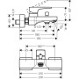 Смеситель для ванны HANSGROHE METROPOL 32540700